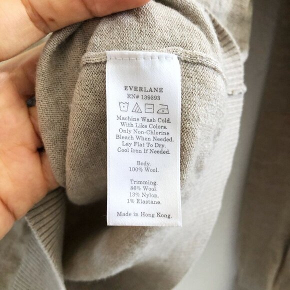 EVERLANE Crew Neck 100% Wool Sweater Small Size - Picture 6 of 9